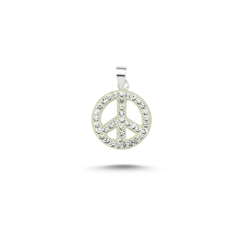 

Armagano Stone Peace Sign Pendant