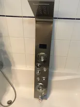Bathroom Shower Faucet Column Temperature-Screen Black/brushed Mixer Tap Luxury 