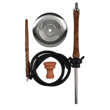 Кальян WOOD, комплект без колбы и подставки, чаша, шахта, шланг и мундштук для кальяна