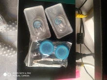 Lentillas de colores para Anime, maquillaje de belleza para ojos, nórdico, Color azul mitológico, 1 par (2 uds.)