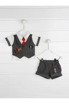 

Gray Summer Baby Boy 3 PCs Set