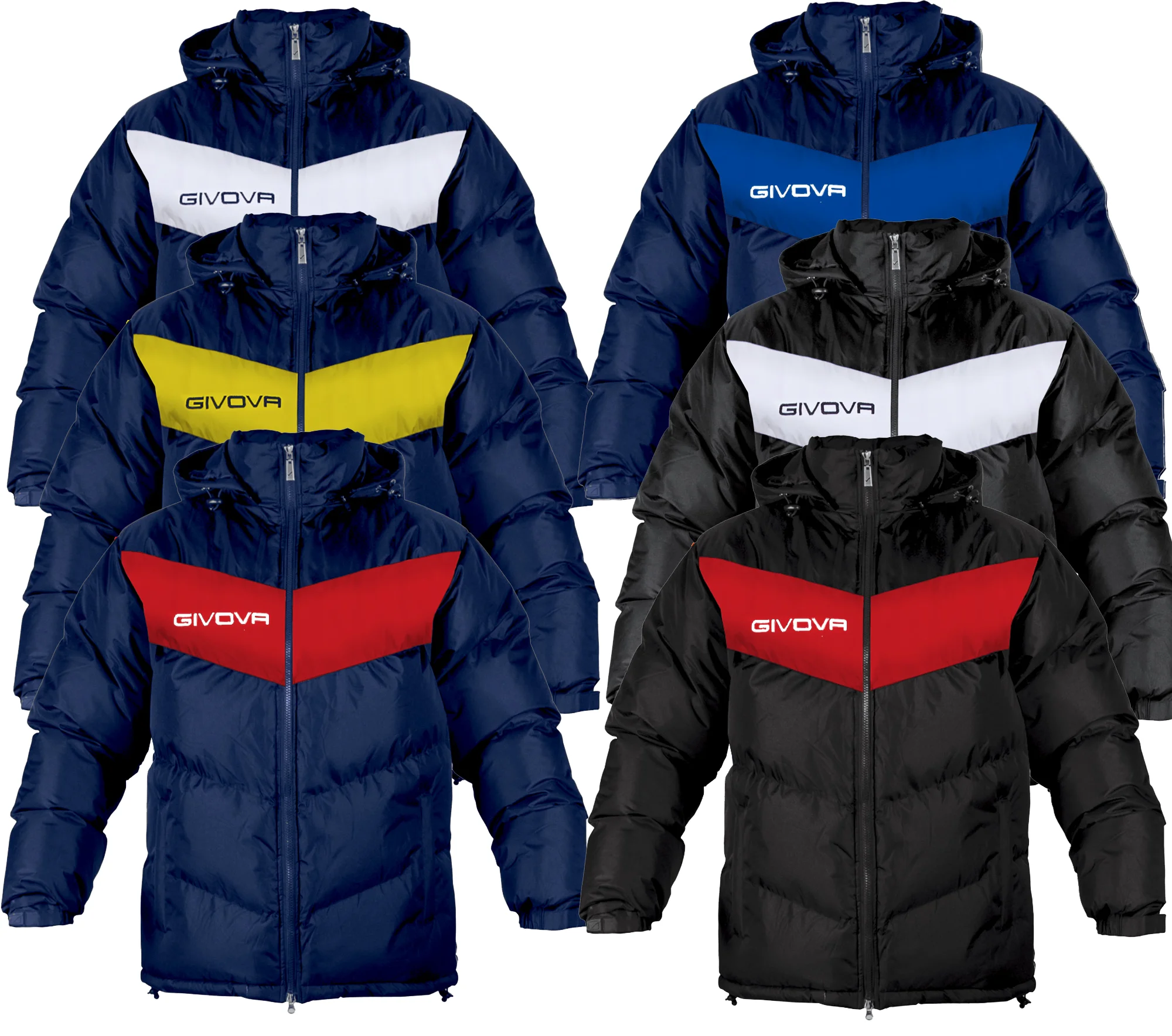 Giubbotto Podio Cappuccio Removibile uomo donna sport Givova Home Shop Italia|Пуховики| |