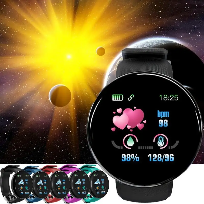 Rastreador de Fitness Monitor de Freqüência Smartver para Android Esporte Relógio Inteligente Bluetooth Banda Cardíaca Pressão Arterial D18 Ios - Image 5