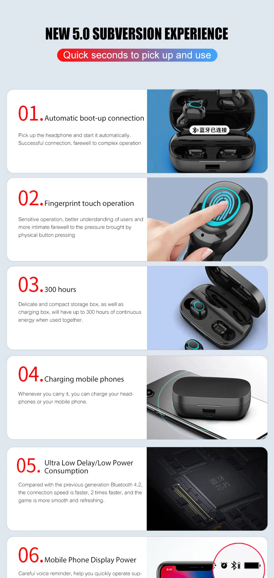 Fone de Ouvido Verdadeiro sem Fio Duplo-in-ear com Display Esportes à Prova Bluetooth Digital Dwaterproof Água 30pcs S11 Tws 5.0 1 1007-???-33036321420_detail_0_A0B82D16