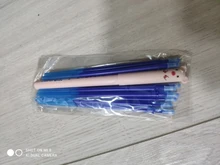 1 + 10 unids/set Panda magia Gel borrable pluma 0,35mm tinta azul y negra recambios Rod la escritura papelería bolígrafo de tinta de Gel