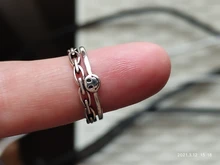 Color plateado antiguo Multi cadenas de cara sonriente y feliz anillo para las mujeres lindo Simple geométrico Smiley caras ajustable anillos A835