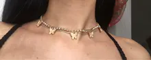 Modyle-collar con colgante de mariposa para mujer, joyería con diamantes de imitación brillantes, llamativo, gargantilla de cristal, para regalo