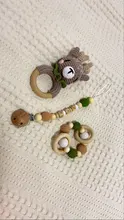 Baby Rattle Bells Pacifier Dummy-Clips Teething-Bracelet Rodent Play Crochet Elephant