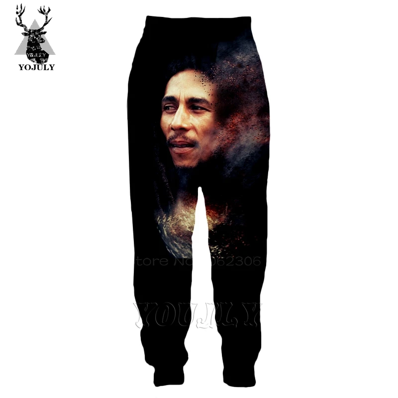 2 Bob Marley/белые брюки, мужские брюки с 3d принтом, модный спортивный костюм для бега, спортивные штаны, удобные, унисекс, в стиле рок, хип-хоп, уличная одежда для мужчин, P08 - Цвет: 2