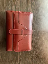 Cartera de piel auténtica de alta calidad para mujer, billetera pequeña RFID antirrobo, tarjetero, monedero, a la moda
