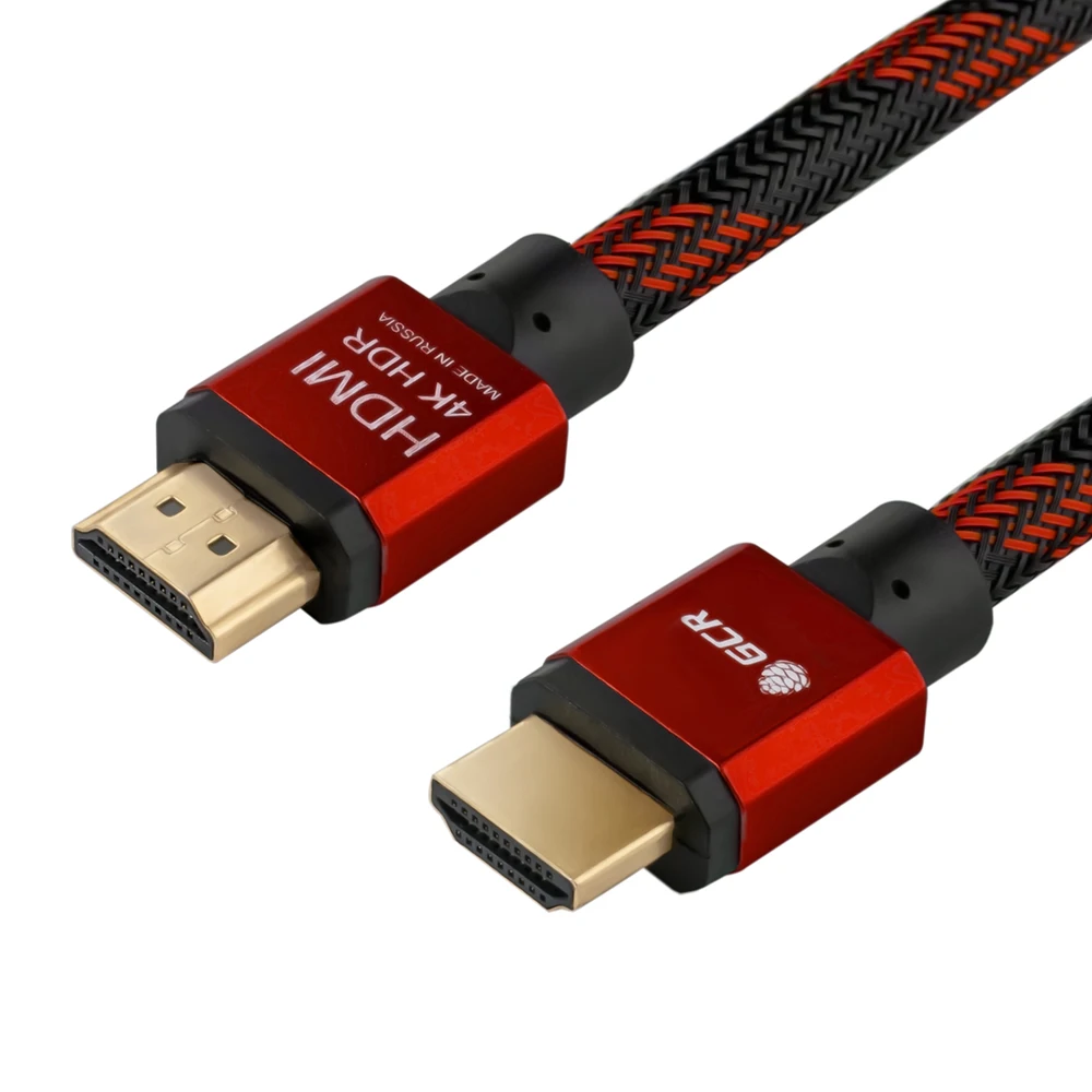 Черно-красный GCR кабель HDMI 19M v.2.0 18 Гбит/с 4К 3D Full HD для монтажа светодиодный жк-тв Blu-Ray HDTV проектор, приставка - Цвет: Черно-красный