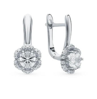 

Silver earrings with cubic zirconia sunlight sample 925