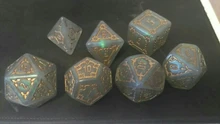 Dice-Set Pathfinder Rpg MTG DND Giant Green 25mm 7pcs with Bag D--D for 