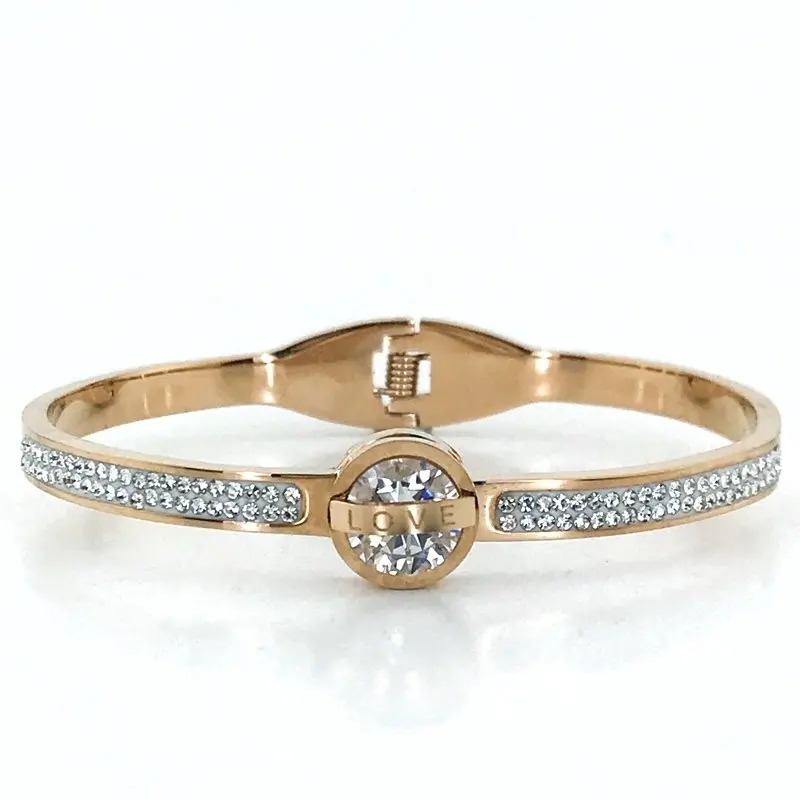 316 L Quality Simple Elegant Love Engagement Steel Bracelet Bangle | Украшения и аксессуары