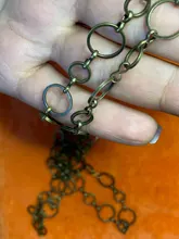 Cadenas de eslabones de latón hechas a mano, anillos redondos cerrados de 1 metro, 12MM + 8MM, accesorios Diy, venta al por mayor, 21498