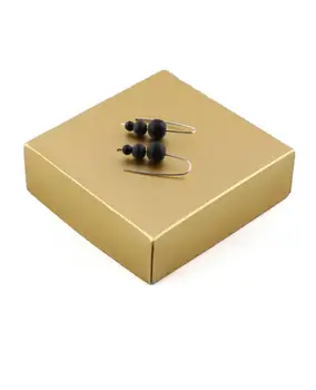 

Goo Design Minimal 925Ayar Silver PCs Set Onix Earrings