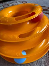 Torre de juguete para gato, torreón de tres niveles con pista de disco y pelota de entrenamiento, plato de diversión, triple, para inteligencia de mascotas