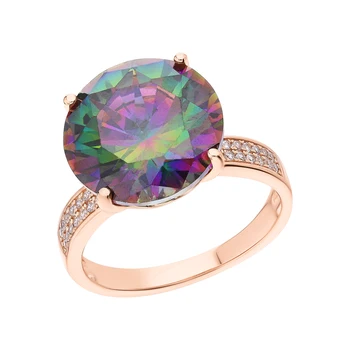 

Silver ring with sieve and cubic zirconium sunlight sample 925