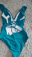 CUPSHE-bañador de una pieza con volantes para mujer, traje de baño Sexy con cordones, Monokini, trajes de baño de playa 2021
