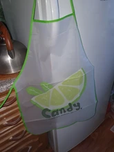 Semi transparente a prueba de agua Anti-delantal resistente al aceite de fruta de impresión breve adultos delantal de cocina para hornear accesorios de cocina delantal babero