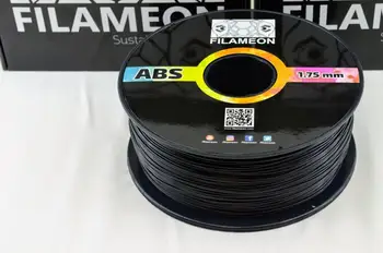 

FILAMEON ABS HighFlow 3 D Printer Filament BLACK 1.75 mm 1 KG. High Quality Premium Series