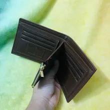 Billeteras personalizadas de cuero PU para hombre, billetera con grabado de alta calidad, monedero pequeño, regalo de lujo para hombre