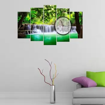 

Green Waterfall 5 Parts Mdf Clock Table