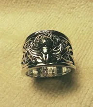 Anillo Vintage de plata fina con cola de zorro para hombre y mujer, Joyería de Halloween de fiesta Steampunk, regalos