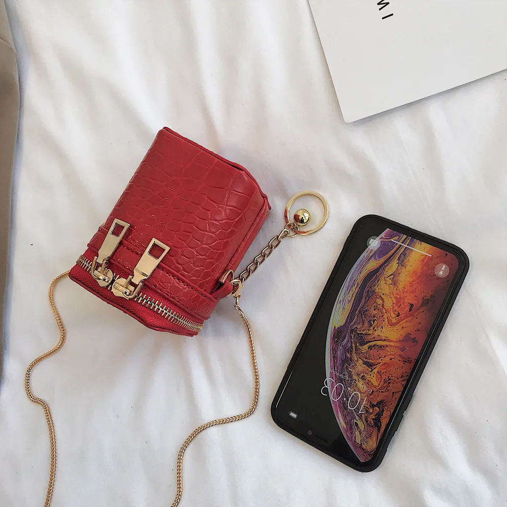 Женская сумка-мессенджер через плечо, женская сумка для колледжа, Ретро стиль, искусственная кожа, много цветов на выбор, мини-сумка-мешок, тонкая цепочка, кожаная сумка через плечо