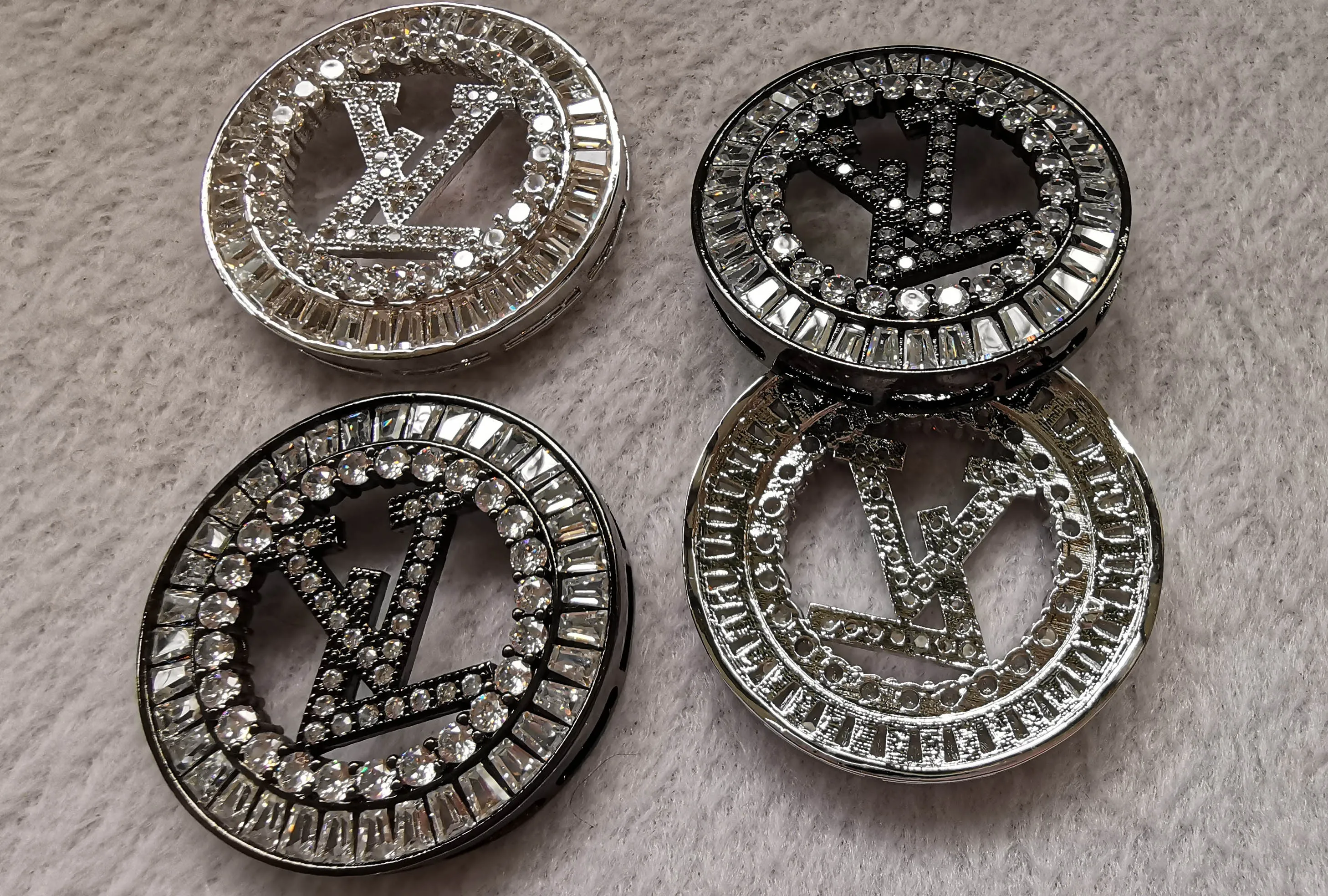 Многожильные разделительные бусины 40 мм(1") Micro pave Dimaond CZ пончик круг письмо шарм/кулон/серьги/соединитель-круглый 1 шт