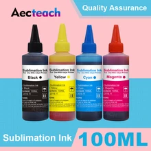 Aecteach 400 мл универсальные сублимационные чернила для настольного струйного принтера Epson BK, C, M, Y, высококачественные чернила с теплопередачей, 4 цвета