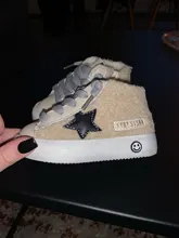 Nuevo invierno Bebé Niño Zapatos niñas zapatillas de deporte estrella cálido de algodón de los niños Zapatos de deporte de bebé de moda primeros zapatos para caminar 15-25