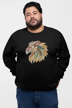 

Angemiel Wear Ethnic Pattern Lion Black Men 'S Sweatshirt