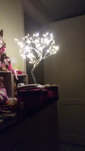 Night-Light Table-Lamp Battery-Operated Bedside Copper-Wire Tree Bedroom Home-Decoration