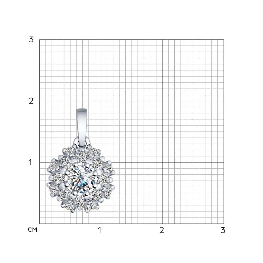 Подвеска SOKOLOV из серебра со Swarovski Zirconia