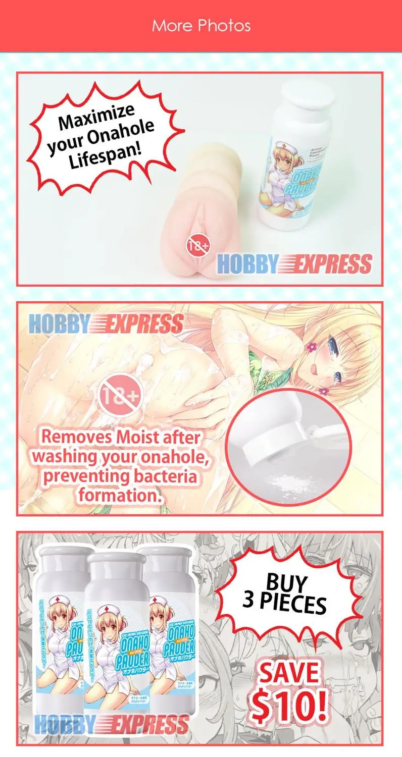 Hobby Express Anime Ona Hole Protective Cleansing Powder Care Kit