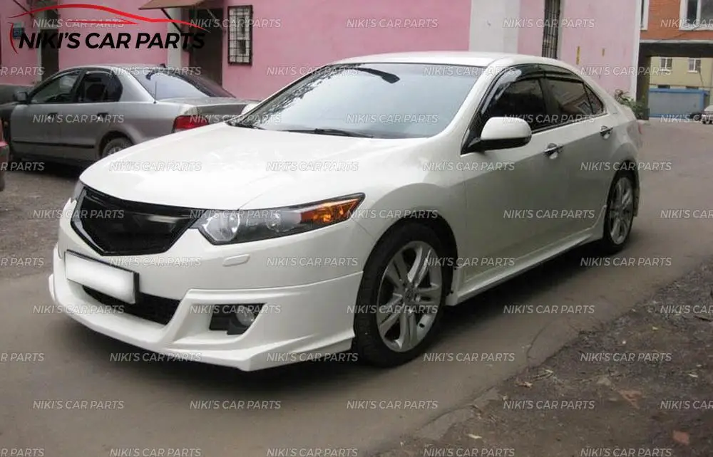 Аэродинамическая юбка на передний бампер для Honda Accord 8 2008-2011 дорестайлинг ABS пластиковый комплект кузова аэродинамическая накладка украшение автомобиля Стайлинг