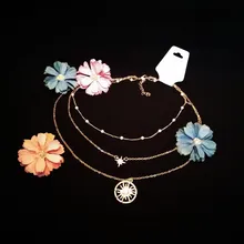 VKME-collar de perlas de mariposa de varias capas para mujer, gargantilla de perlas doradas, estrella del sol, regalo de joyería 2021