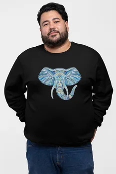 

Angemiel Wear Ethnic Pattern Elephant Black Men 'S Sweatshirt