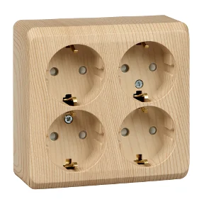 Розетка О/У 4м з/к ЭТЮД сосна Schneider Electric PA16-208D 4690201016816 | Обустройство дома
