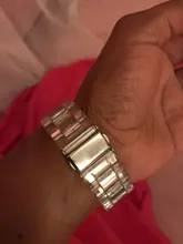 Funda con correa para apple Watch 6, 5, 4, banda de 42mm y 38mm, correa de acero transparente para iwatch 6 series 5 4 3/2, banda de reloj de 44mm y 40mm