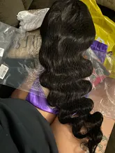 Allove de la onda del cuerpo de la peluca con malla Frontal transparente 13x4 peluca Frontal de encaje pelucas de cabello humano para las mujeres negras 28 30 pulgadas peluca con malla Frontal