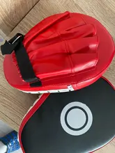 Muay Thai-Muay Thai de boxeo curvo, deflector curvo resistente a los golpes, entrenamiento Sanda, de cuero PU, objetivo de mano de 5 dedos