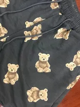 Oso de peluche de cintura alta para mujer, pantalones cortos deportivos de estilo coreano, holgados e informales, para gimnasio y Fitness, 2021