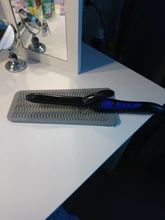 Herramienta de Peinado para rizar el pelo, plancha multifunción antideslizante, plana, de silicona, resistente al calor, estera de viaje, bolsa