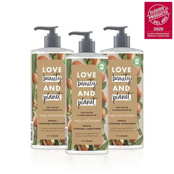 

LOVE BEAUTY AND PLANET Set 3 creams wash for dry hair shea butter AND sandalwood vegan Package 100% recyclable