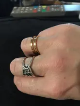 Womens Rings Jewelry Geometry Punk Open-Finger Stainless-Steel Gold-Color