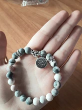 Pulsera de cuentas de Buda de Lotus Ohm, piedra Natural hecha a mano, piedra de cebra rosa, amuleto de loto, para hombres y mujeres, regalos de joyería de Yoga