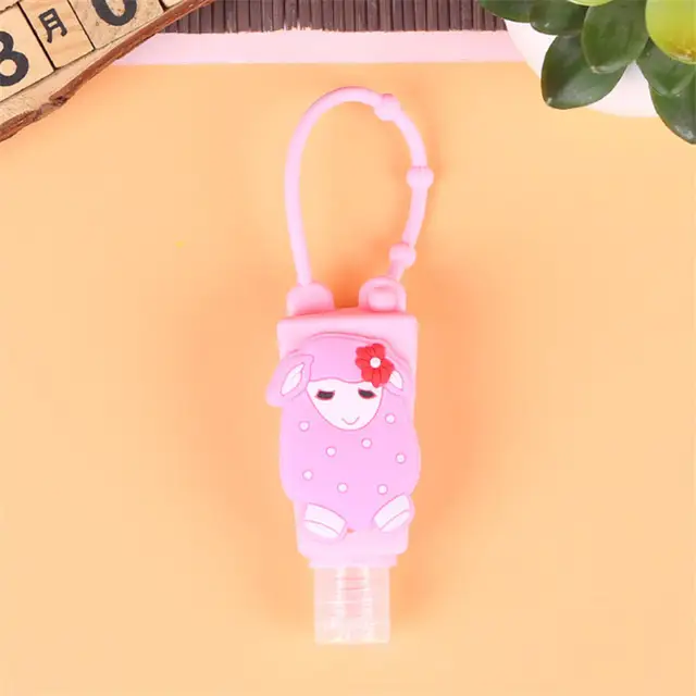 1PC 30ML Cute Cartoon Pattern Silicone Mini Empty Hand Sanitizer Holder Travel Portable Gel Holder Hangable Liquid Dispenser New 3