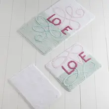 Коврик для ванной комнаты-коврики | коврик для ванной нескользящие Противоскользящие коврики Купидон 3л мятный набор 60X100 cm-50X60 Cm-40X60 см